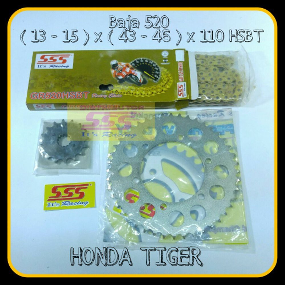 GEARSET / GIRSET / GEAR SET / GIR SET SSS HONDA TIGER BAJA 520 RANTAI SSS 110 HSBT