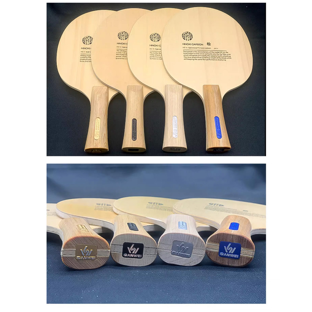 Original SANWEI Hinoki Carbon Series Table Tennis Blade Racket Ping Pong Paddles Pingpong Bat