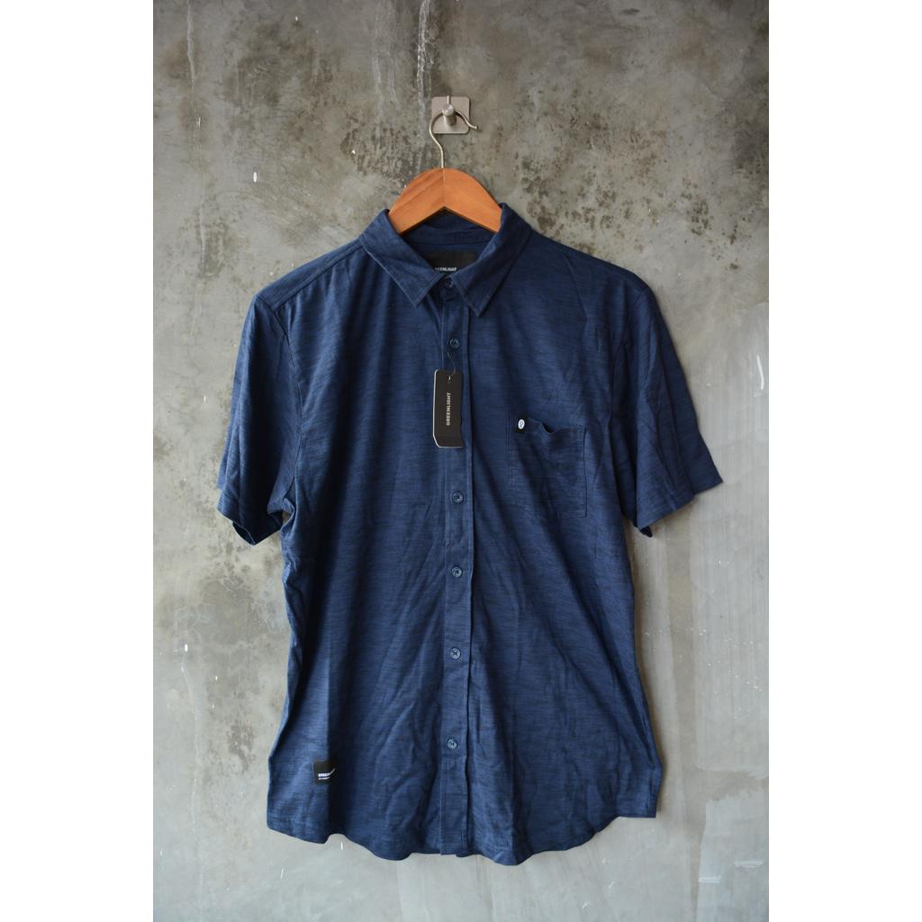 Kemeja Lengan Pendek Biru Greenlight Obral - Size L