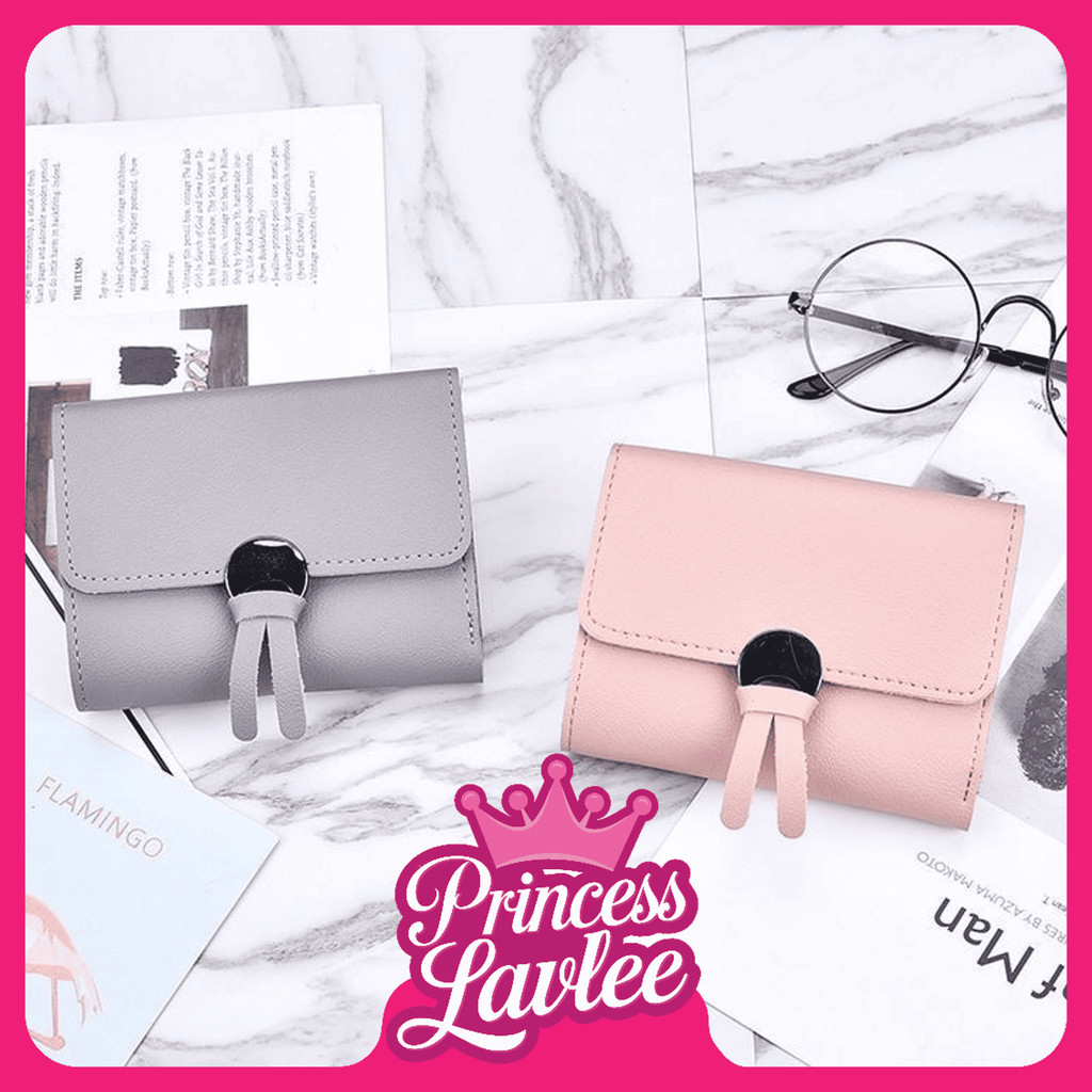 PL D154  Dompet Mini Cewek Import Dompet Kancing Fashion Korea Dompet Lipat Pendek Wanita