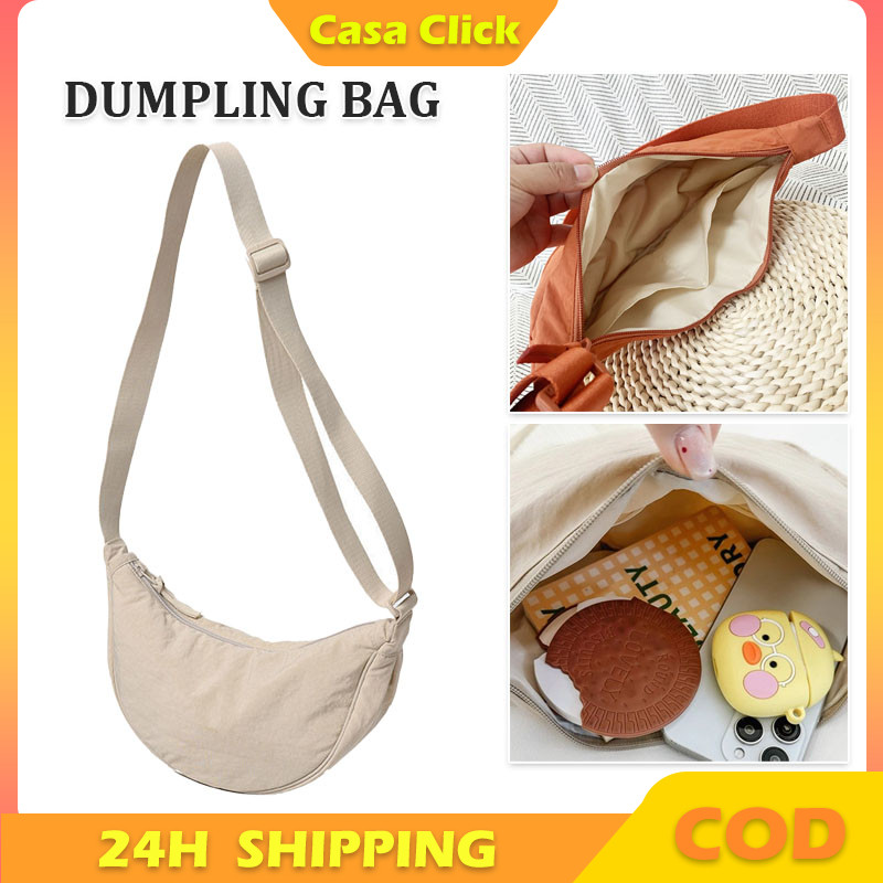 Tas Selempang Sling Bag Half Moon / Bahan Nylon Waterproof / Unisex Cowok & Cewek / Tas Mini Travel 