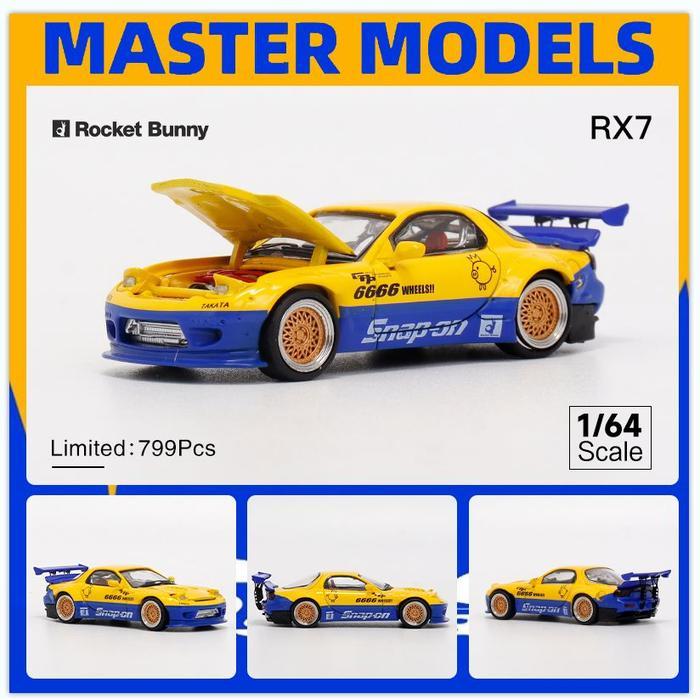 Master64155 - Master Models Mazda RX-7 Rocket Rabbit - blue and yellow combination AST27