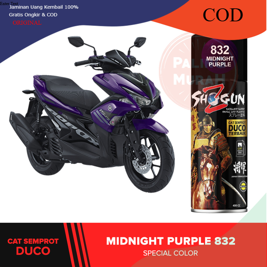 Cat Semprot Jepang Cat Semprot Motor Shogun Z Paint Xiralic Midnight Purple 832 - Dark Series Ungu X