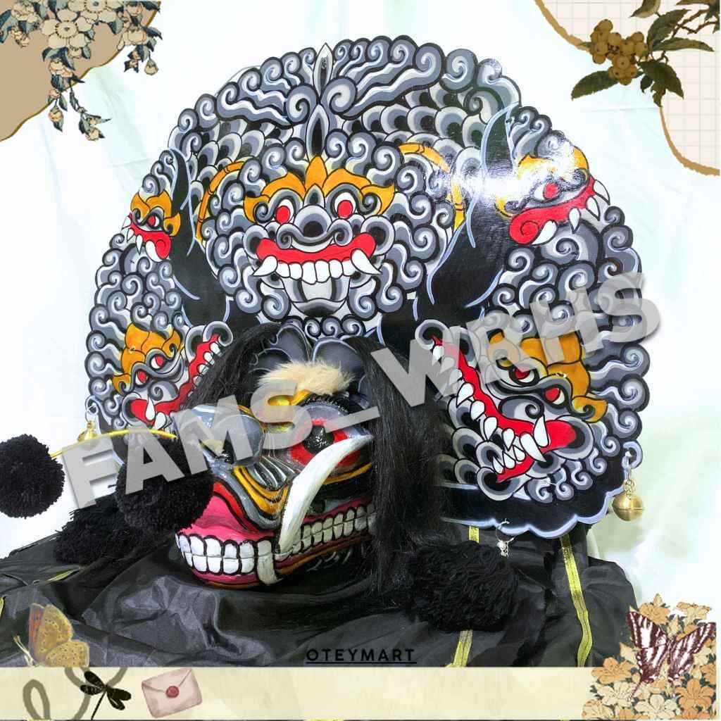 Barongan Siung Gantung Asli Kayu Solid Murah Banget