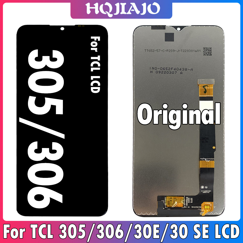 Original 6.52" For TCL 305 306 LCD 6102D 6102H splay Tou Screen gitizer Assembly For TCL 30 SE 30E L