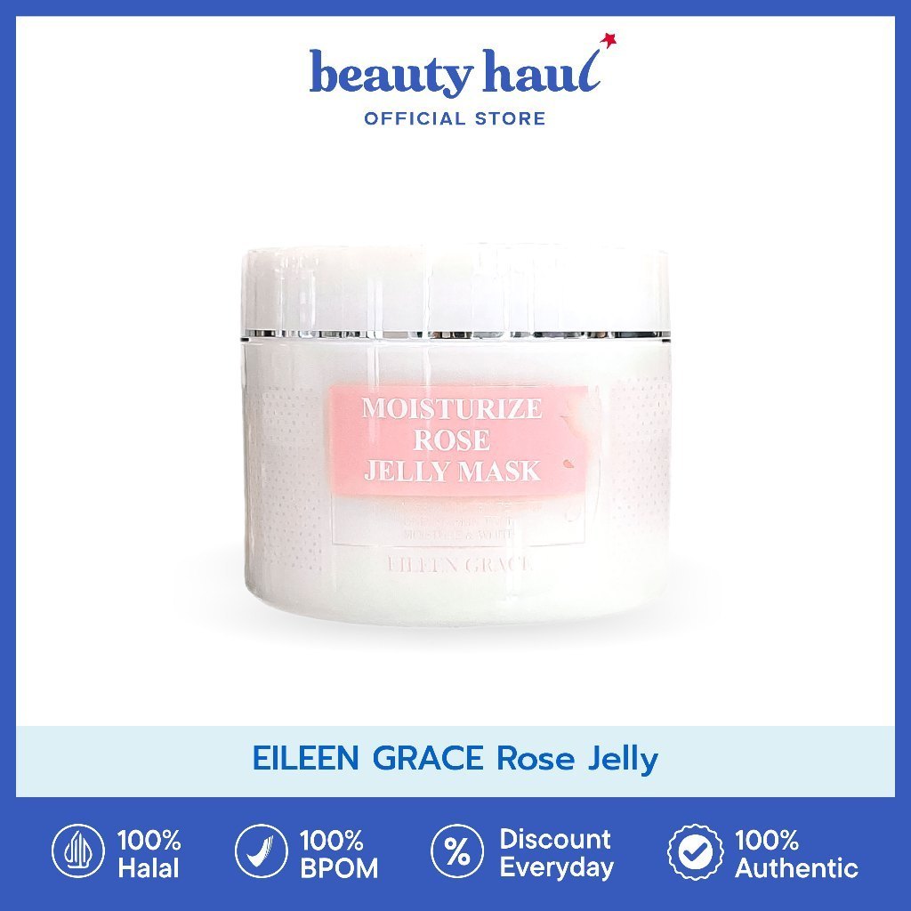 EILEEN GRACE Rose Jelly - Moisturize Rose Jelly Mask | Masker Wajah Untuk Jerawat, Bruntusan, Bekas 