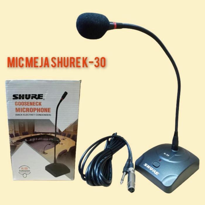 MIC MEJA SHURE MIC PODIUM MICROPHONE MIMBAR SHURE MIC RAPAT