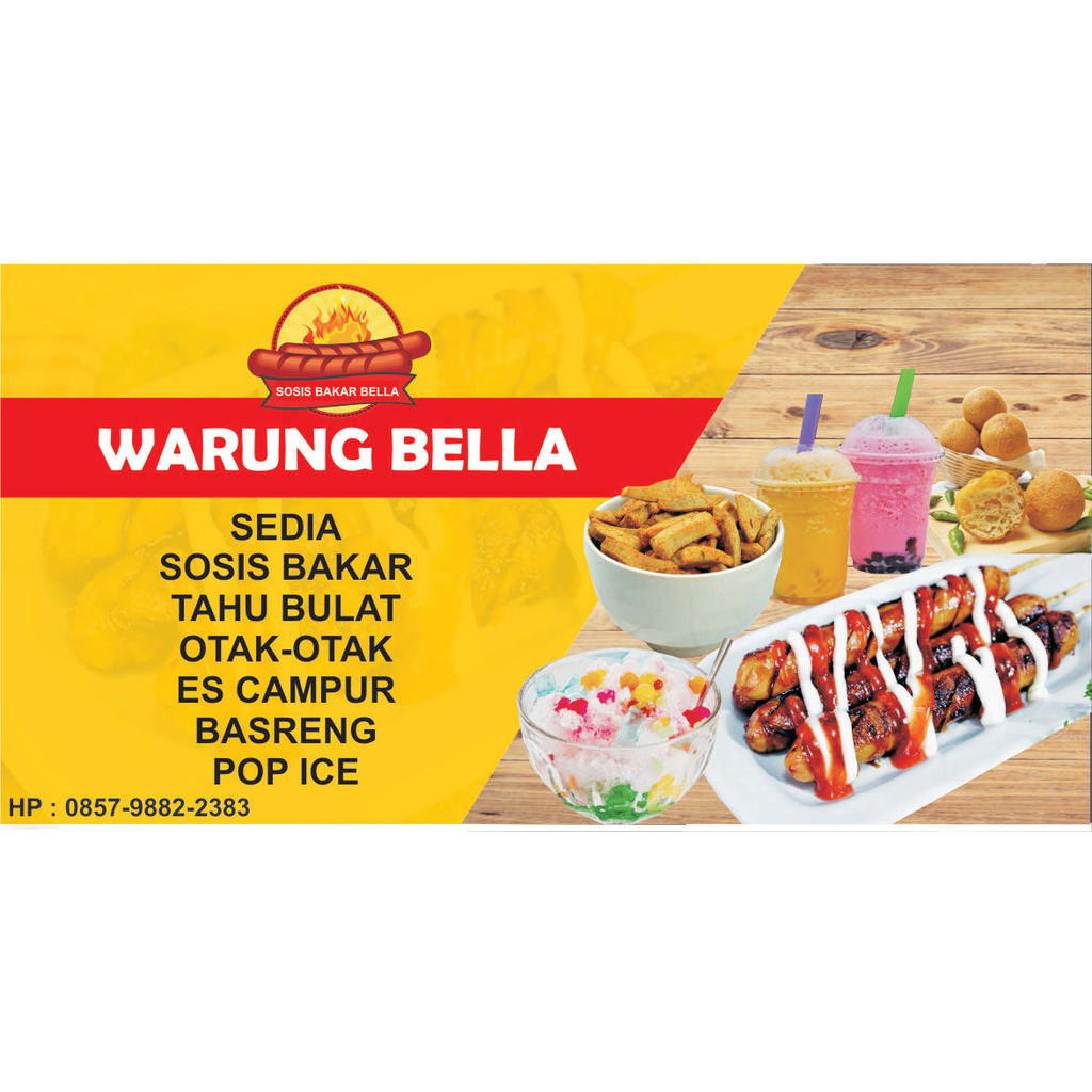 Spanduk Warung / Spanduk Makanan / Spanduk Resto / Spanduk Warteg / Spanduk Sosis Bakar / Spanduk So