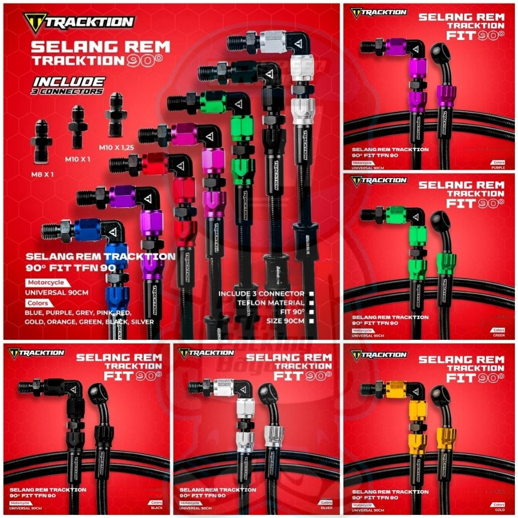 Selang Rem Tracktion FIT 90° TFN90 Universal Original Tracktion