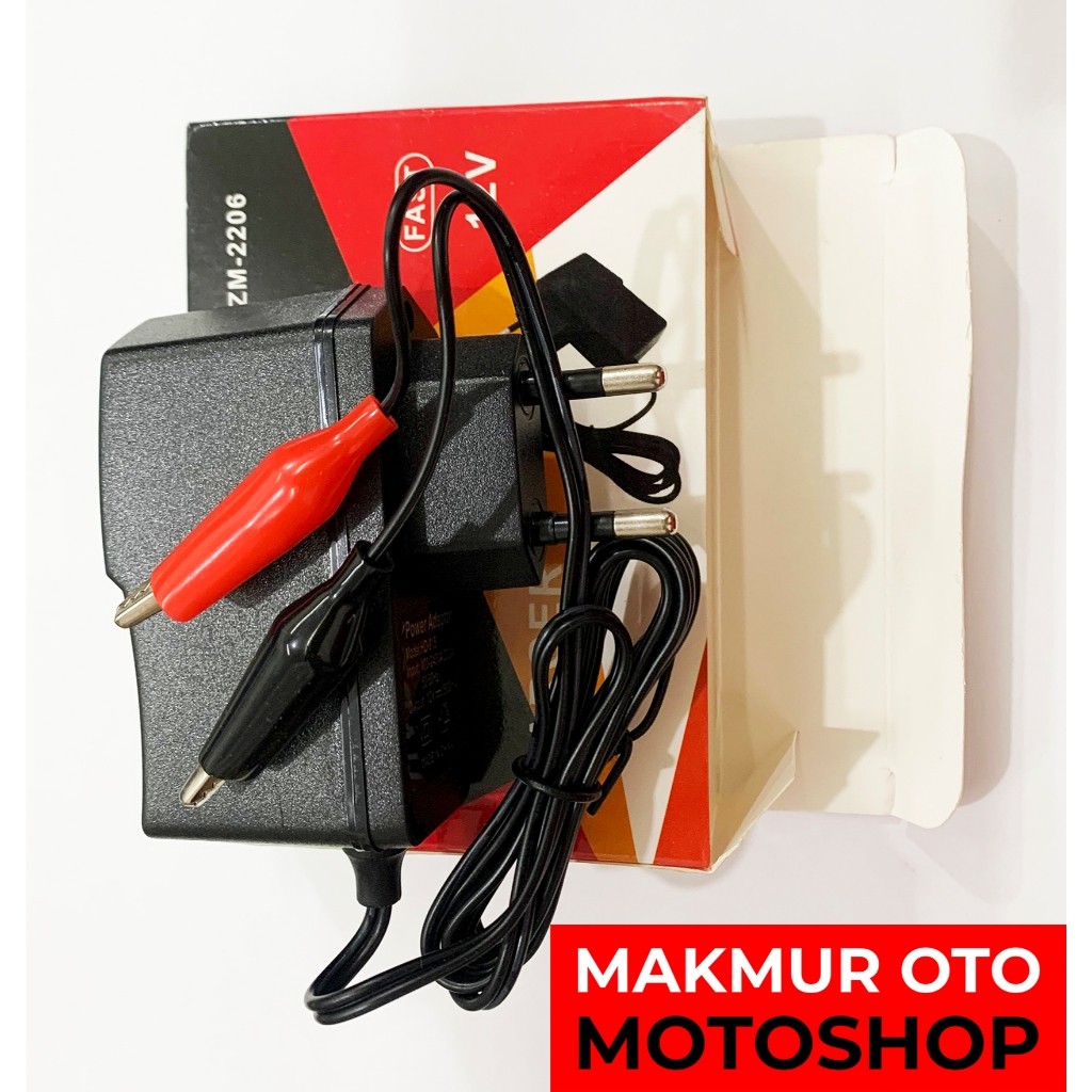 Adaptor Tester Lampu LED & Cas Aki Motor 12V – Charger Aki Motor Mini Multifungsi Power Supply 12 Vo