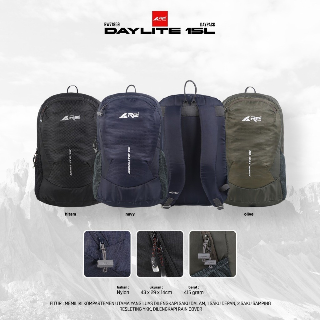 Tas Ransel Rei Daylite 15 Liter Daypack Arei Outdoorgear
