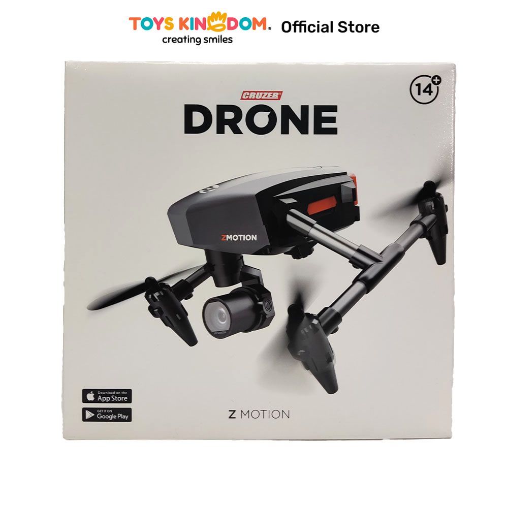 Toys Kingdom Cruzer Drone Z Motion - Hitam Kamera Drone Mainan Remote Control Drone Mainan Anak Deng