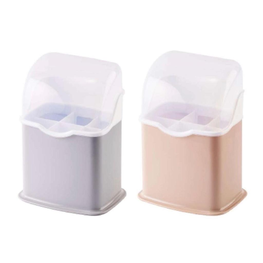 HCS - Tempat Organizer Alat Makan Sendok Garpu Pisau  Dengan Tutup Dan 6 Sekat Cutlery Box  Shinpo