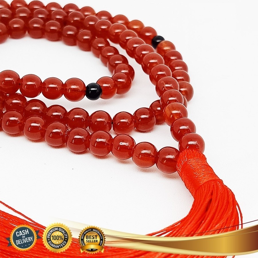 [ORIGINAL] Tasbih 99 Butir Batu Giok Asli Import Burma Hijau 8mm - Kalung Tasbih Bayar Di Tempat