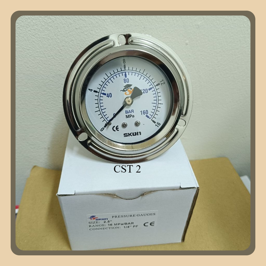 Pressure Gauge 16Bar 160 MPA 21/2" inch Stainless Model payung