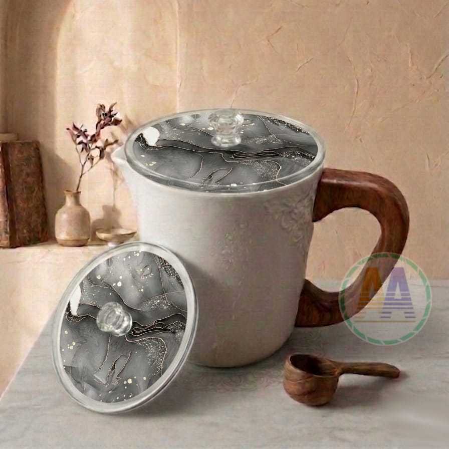 Akrilik Custom Tutup Gelas Mug Motif Marble  Bahan Acrylic Bebas Request Custom -- Toko2A