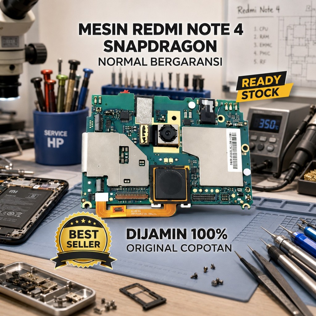 Mesin Redmi Note 4 Snapdragon Normal Bergaransi