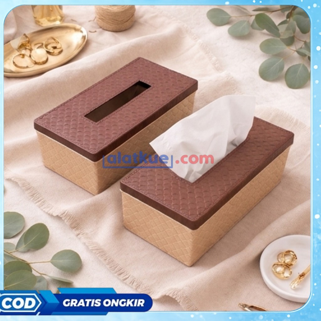 Tempat Tissue Besar / Kecil Kotak Tissue Rotan Anyam Tempat Tissue Super Premium