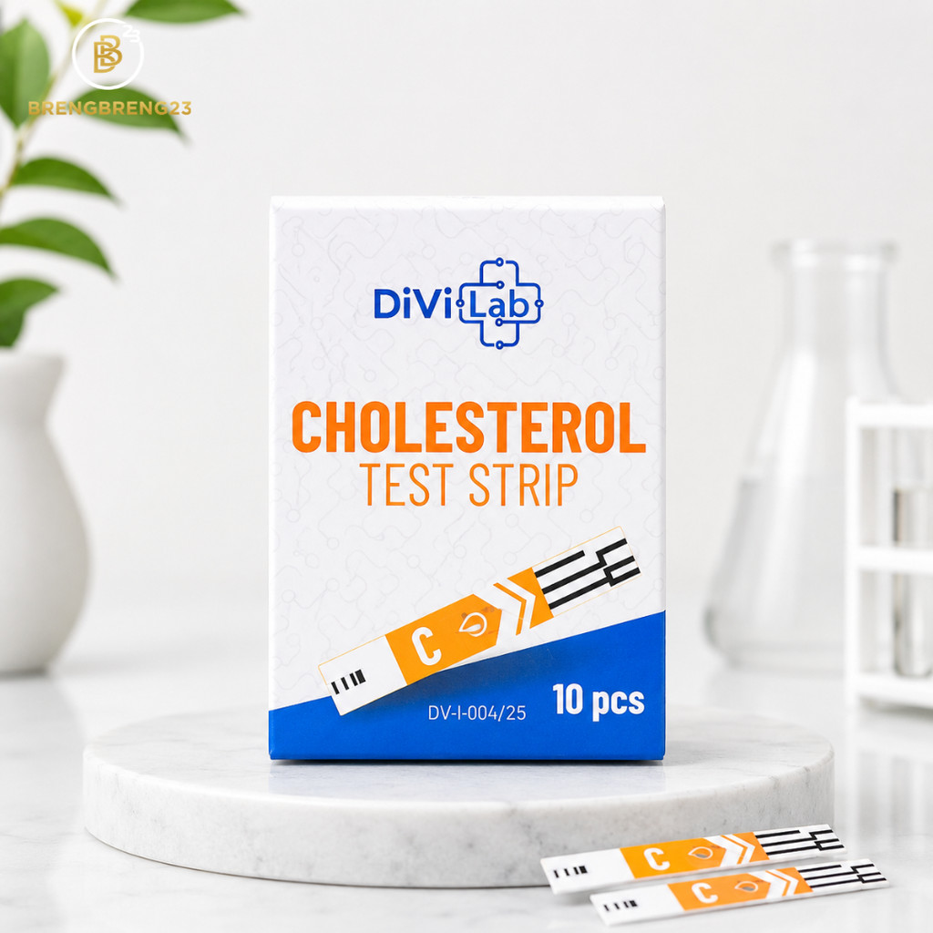 DiviLab Cholesterol Test Strip Original 10pcs – Strip Tes Kolesterol Alat Cek Kolesterol Digital Kes