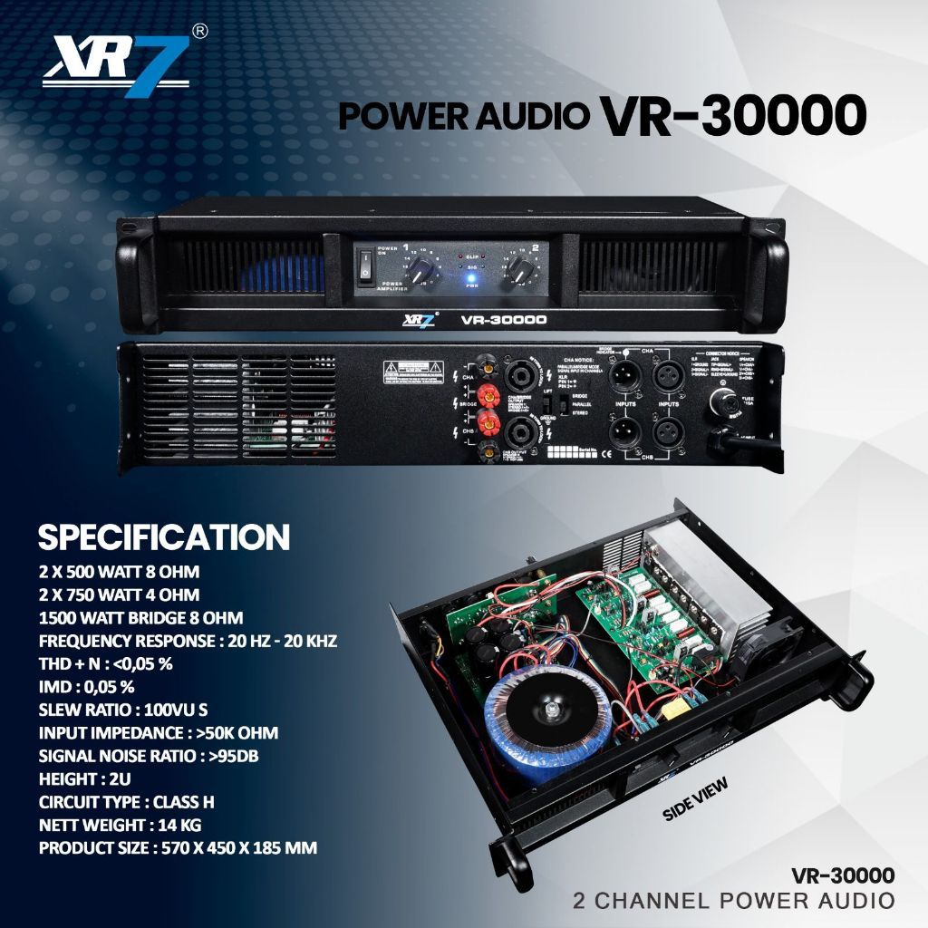 power amplifier xr7 vr3000 original 2 channel Ampli XR7 VR 30000