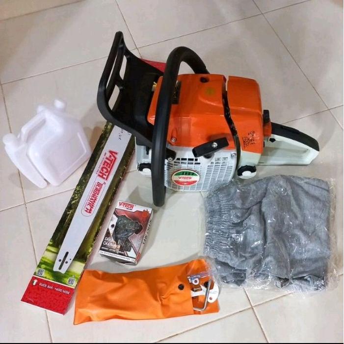 STIHL MS381 Gergaji Mesin 72CC Chainsaw 25 Inch Original Heavy Duty 0chainsaw/senso kecil V-tech VTS