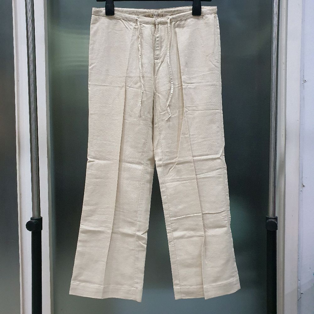 X celana panjang wanita giordano gio khakis warna krem cream preloved second bawahan Cewek Casual Ka