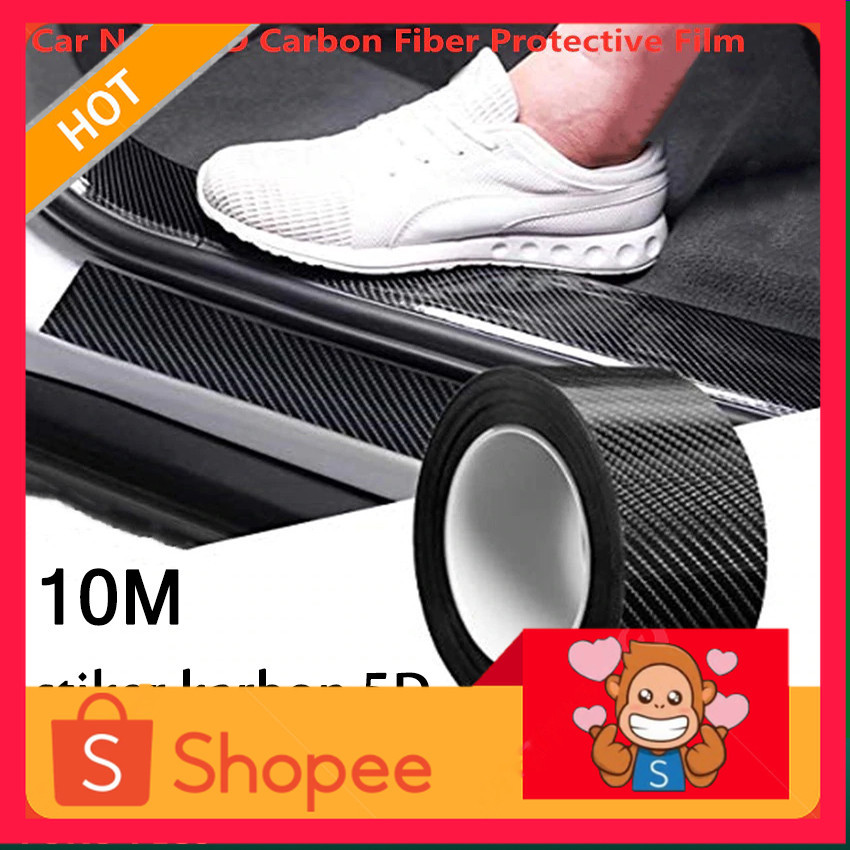 [10cm/5cm x 10m] 5D Stiker Karbon Pelindung Mobil Protector Carbon Fiber Car Wrap Film Vynil |5cm|10