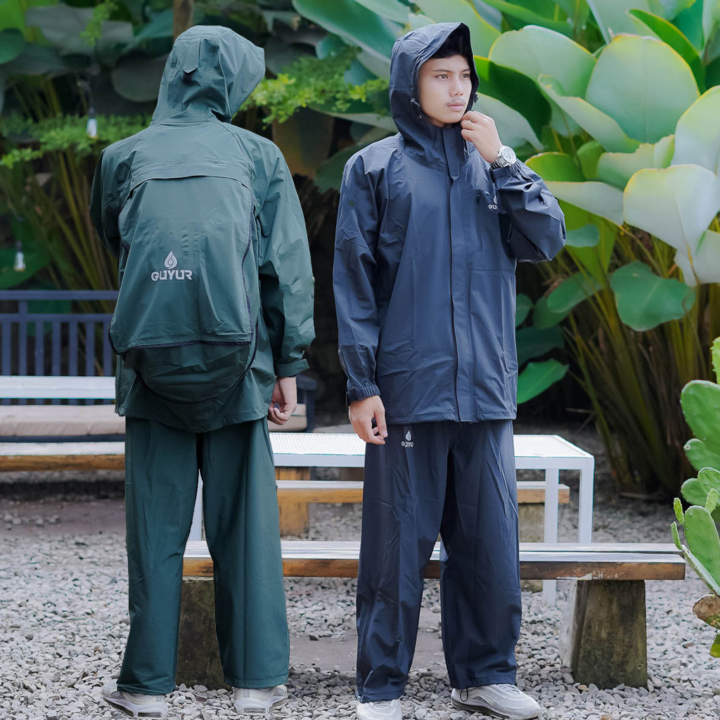 COD jas hujan Backpack jumbo Dewasa Pria Wanita Mantel guyur original raincoat melindungi ransel