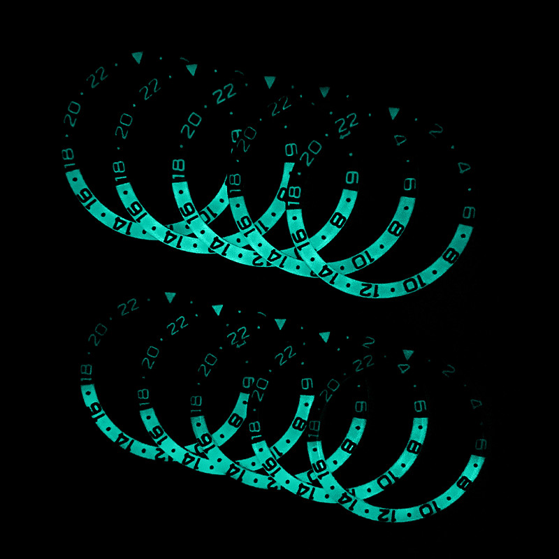 Mod 38mm*31.5mm Luminous Wat Bezel for SKX007 SKX011 SKX009 ving Wates Mofied Part Resin ert Ring Re