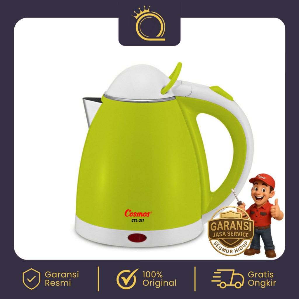 (newangkasa02) Cosmos Ketel Listrik 800ml CTL-211 Teko Listrik Pemanas Air