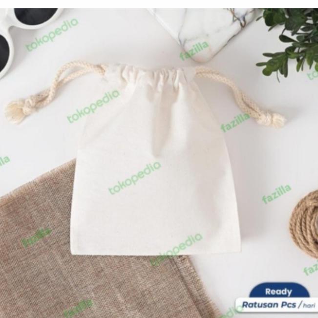 tas serut Blacu + sablon Warna - 15x20 , polos - 15x20