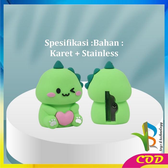 [COD] RB A81 Rautan Pensil Boneka Karakter 3D Alat Tulis Sekolah / Serutan - A81, BIRU GADIS