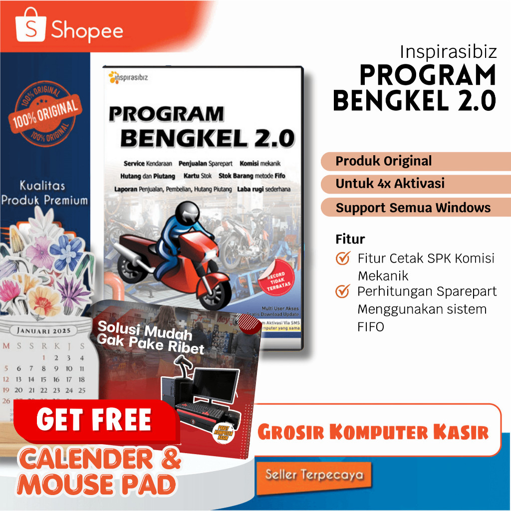 Program Bengkel | Program Bengkel 2.0 | Program Kasir Bengkel |  Software Bengkel | Software Bengkel