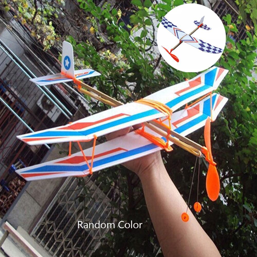 ildren Novelty Plastic Educational Toy Y Foam Aircraft Elastic Rubber Airplane Powered Flying Glider