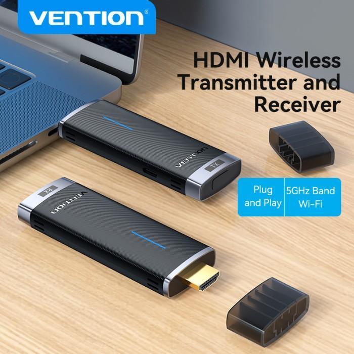 VENTION ADC Wireless HDMI Transmitter and Receiver Dongle Black