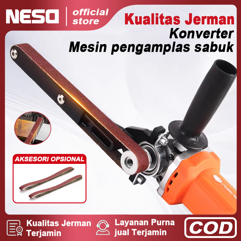 NESO German Tools Adapter Belt Sander Mini DIY Mesin Giling Pemoles Sabuk Ampelas Penggiling Sudut (