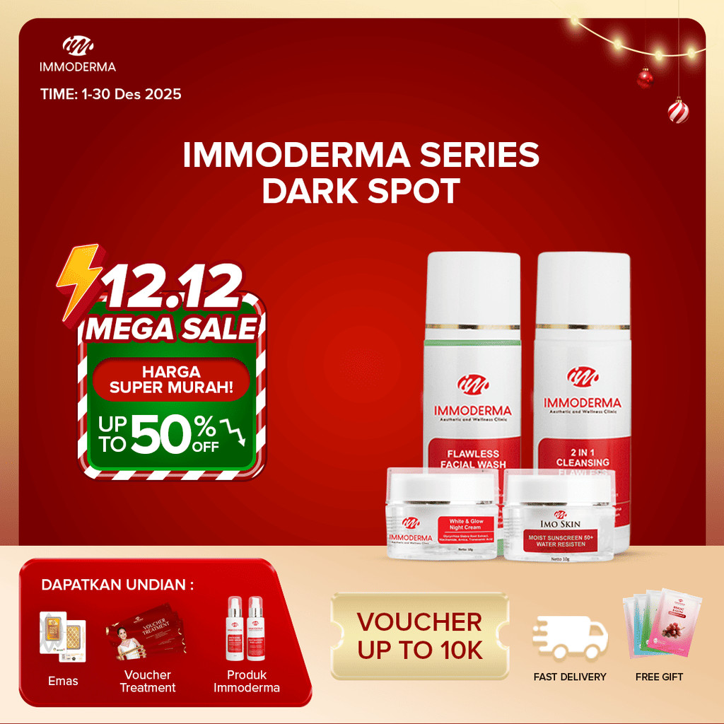 IMMODERMA Paket Dark Spot Series | Solusi Wajah Kusam Bebas Flek Hitam Dan Kerutan