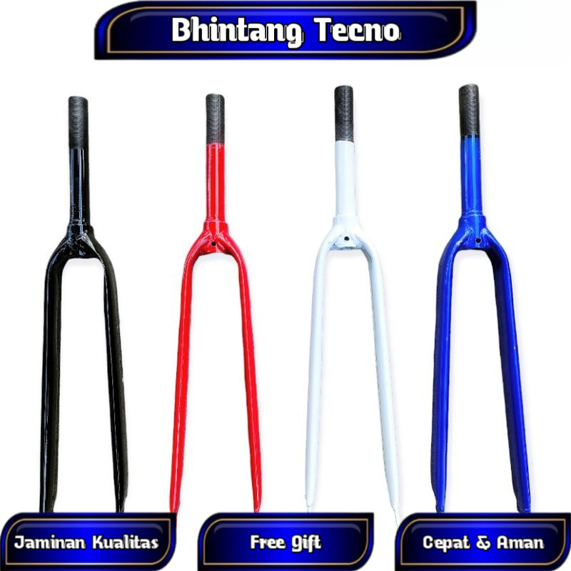 FORK SEPEDA FIXIE 700 C 700C GARPU STANDAR DAN OVERSIZE 22.2 25.4 28.6 HITAM PUTIH MERAH BIRU FIXI R