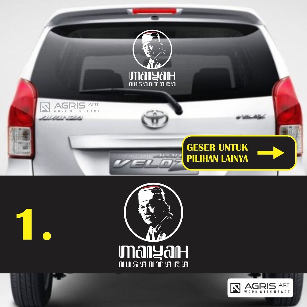 CUTTING STICKER KACA MOBIL CAK NUN MAIYAH NUSANTARA