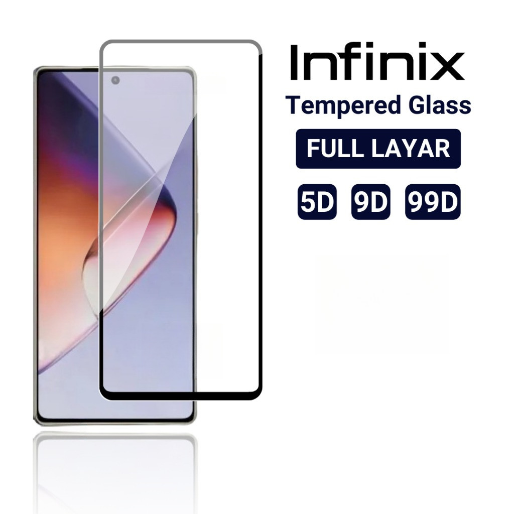 Tempered Glass Bening Full Layar Infinix Note 50 50 Pro 50X 40 30 30 Pro 30 VIP 30i Anti Gores Infin