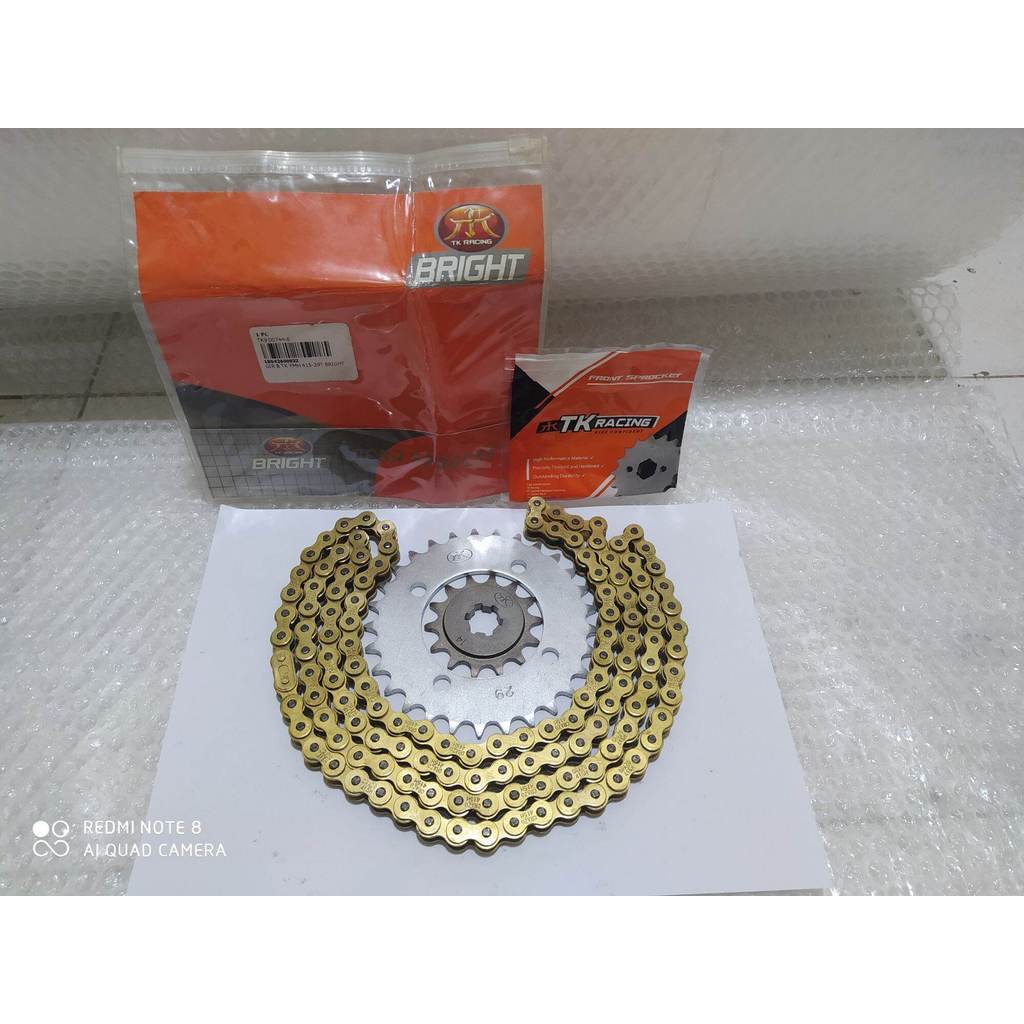 gear set gir set tk racing 415 rxk fizr jupiter z jupiter mx vega r vega r new rantai gold ukuran ge
