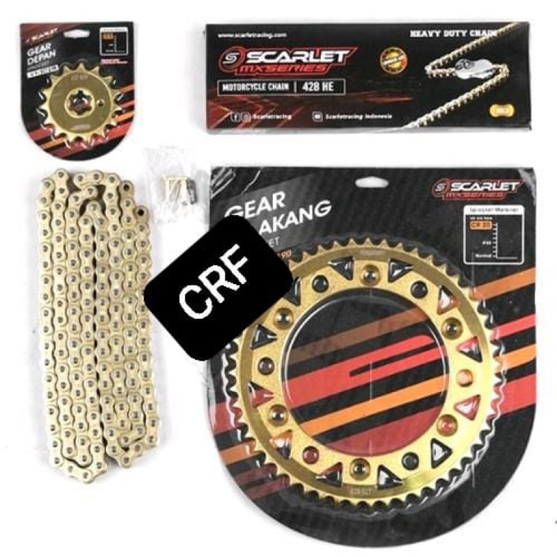 gear set crf 150 crf 428 GEAR SET CRF 150 1 SET GEAR PAKET #GEAR SET CRF150 SCARLET RACING,#GEAR DEP