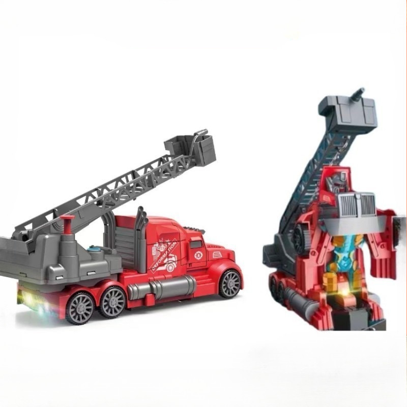 Mainan Truck Pemadam Fire Truck Diecast SPRAY WATER DEFORMATION FIRE TRUCK AK-999