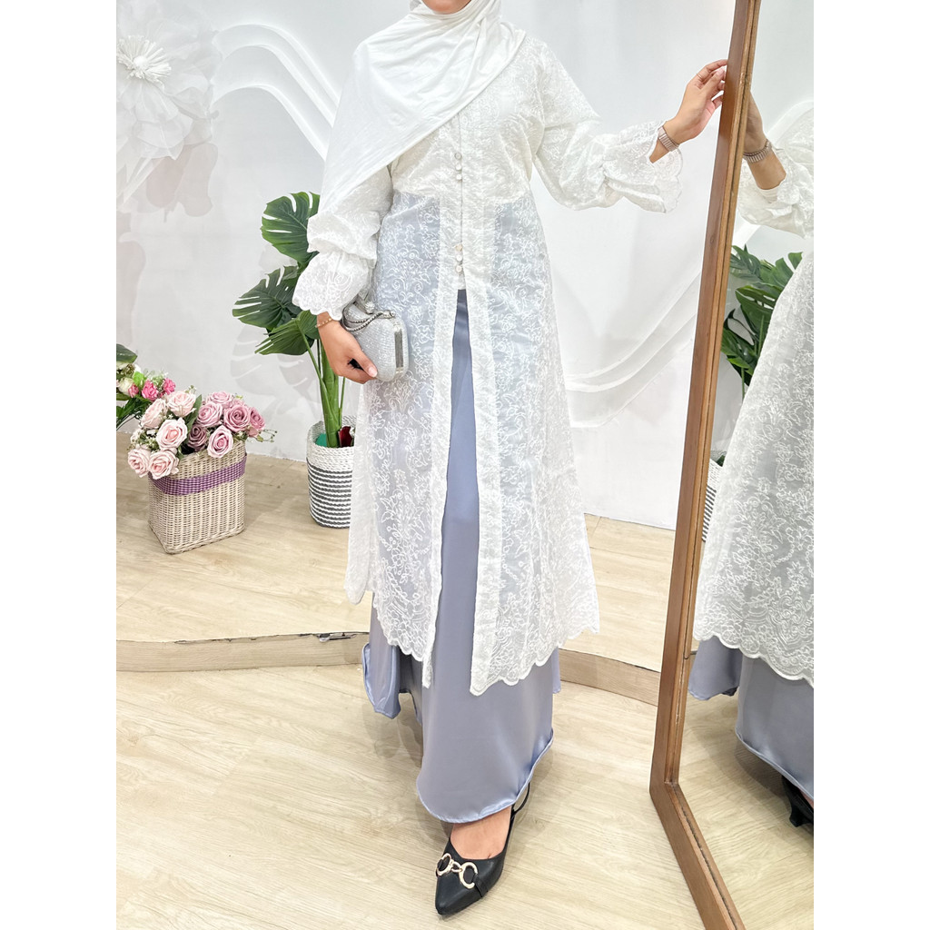 ELENA - Omela long tunik katbol premium busui model midi terbaru trendy | midi lebaran lamaran wisud