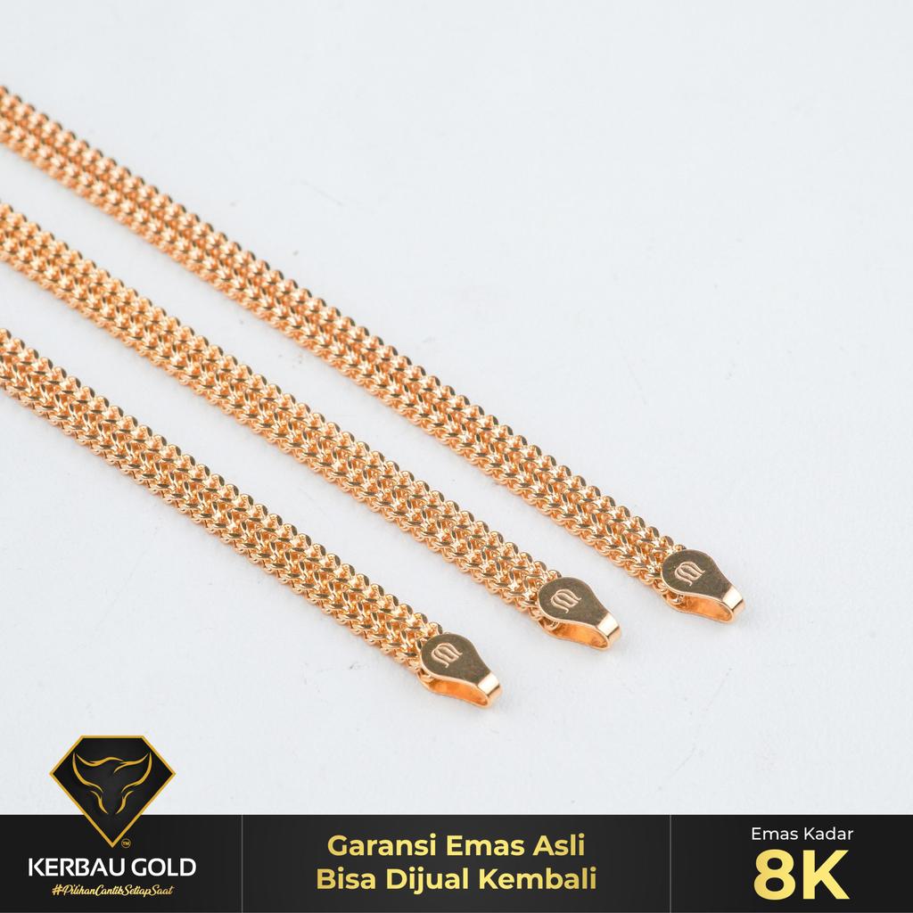 [Kerbau Gold] Gelang Emas Luxe Chungky 8K - Emas Asli 100%