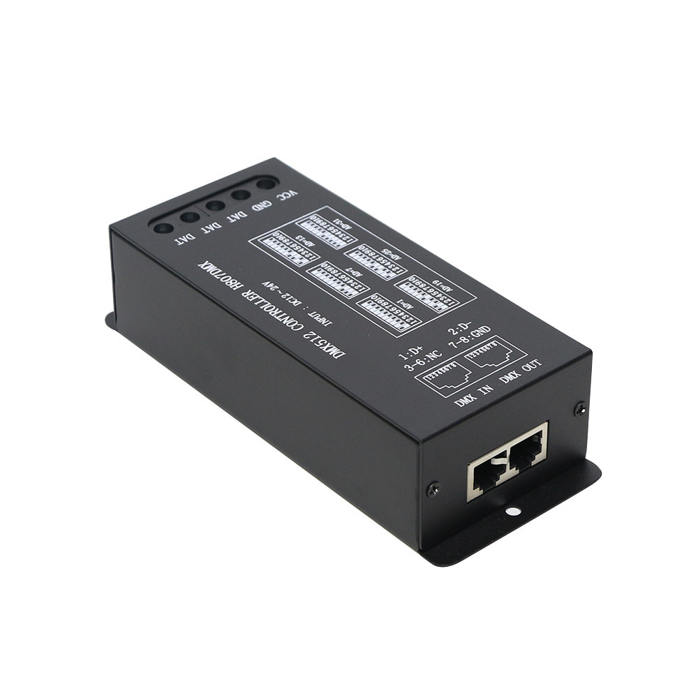 1024Pixels RGB Controller DMX512 Controller 13annels DMX Controller RGB Decoder For WS2812 WS2813 28