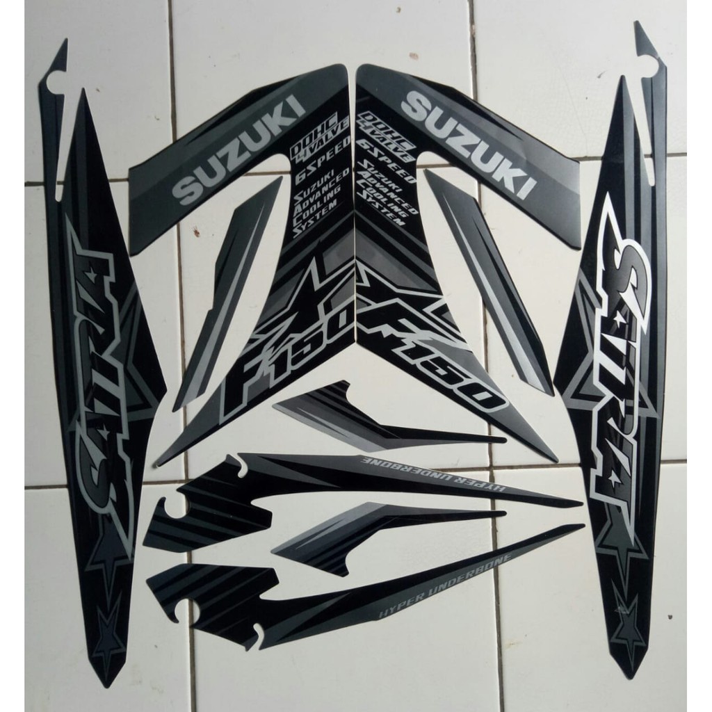 stiker striping suzuki satria fu 2014 hitam
