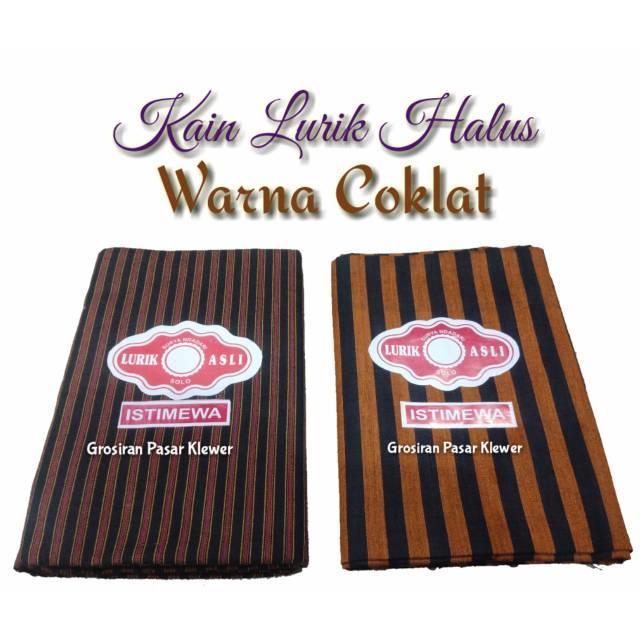 Kain Lurik Halus Warna Coklat - Lurik Kecil