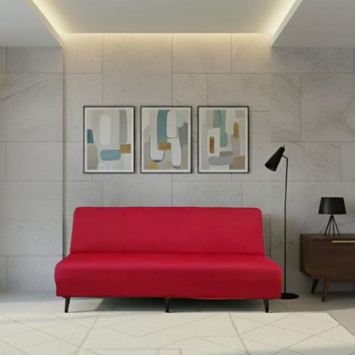 PROMO  Sarung pelindung sofa bed tanpa tangan elastis modern size: M L Cover sofa lipat kasur stretc