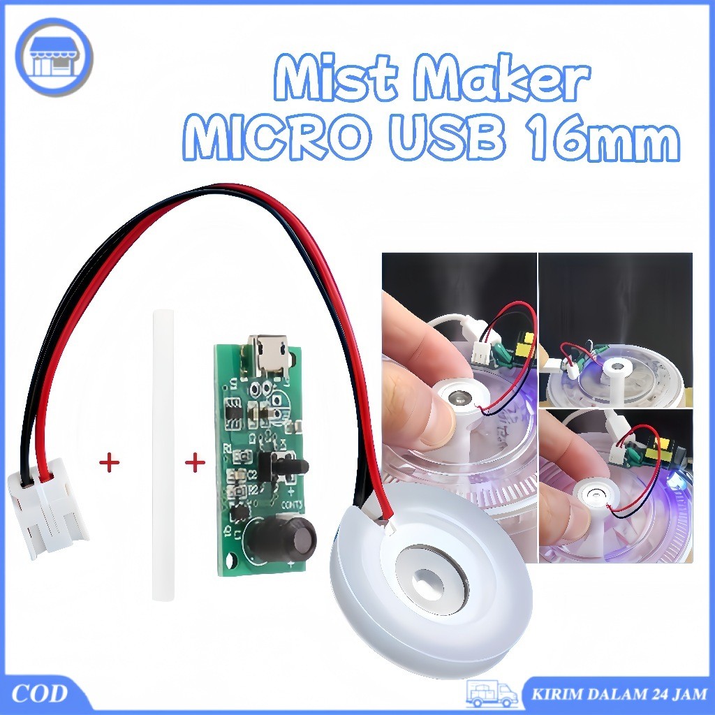 Mist Maker 16mm 20mm Ultrasonic Atomizing Transducer Ceramic Humidifier Filter Pelembab Udara / Modu